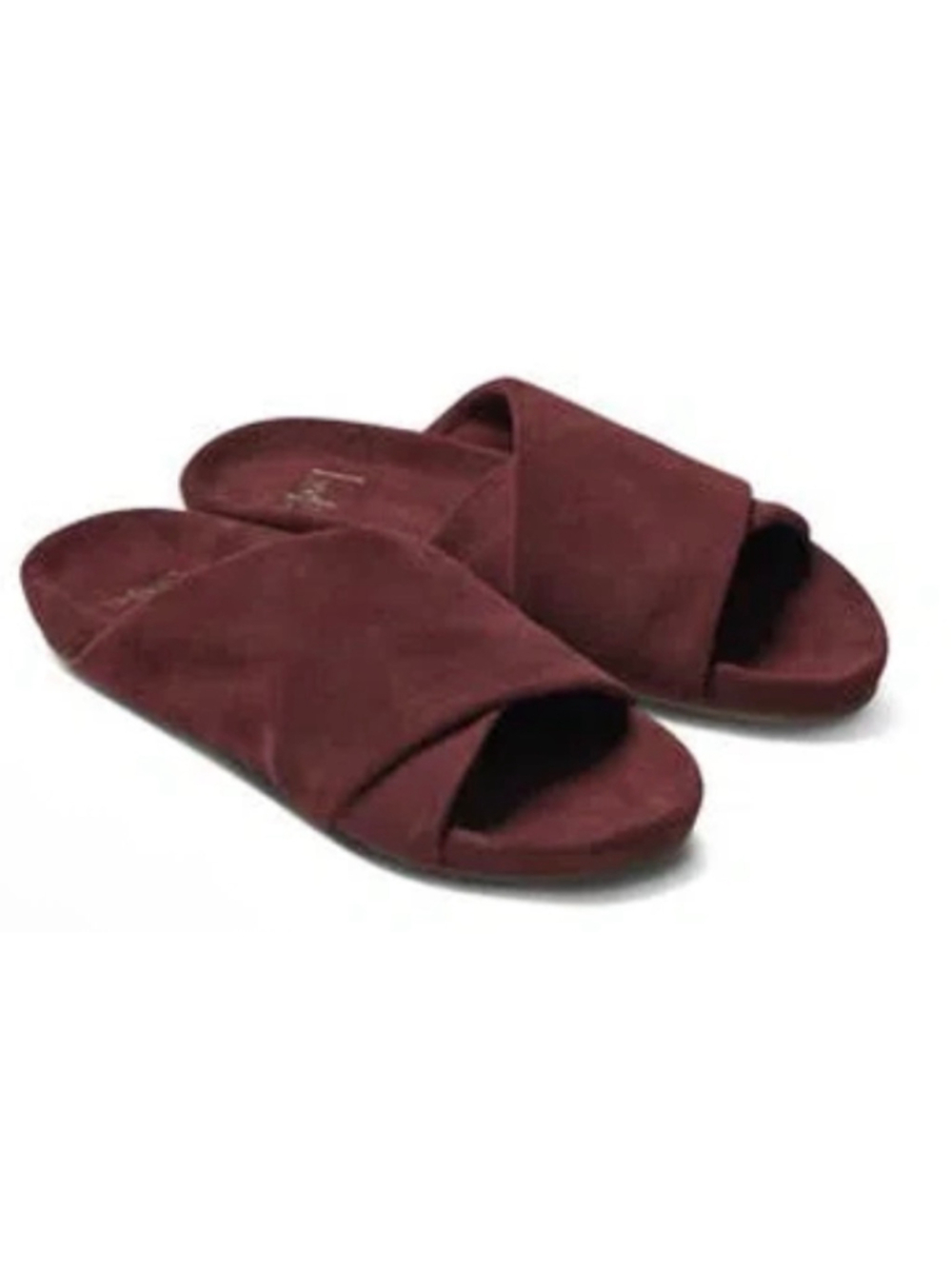 New Beek Kea Suede Slide Sandals Size 8 Burgundy